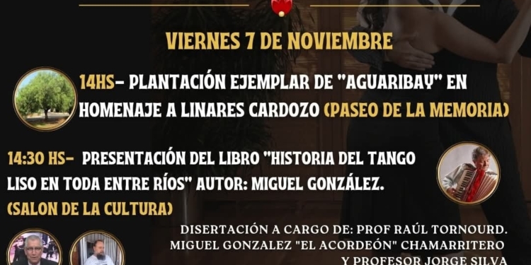 Pueblo Liebig se prepara para vivir el 3° Festival Provincial de Tango Liso