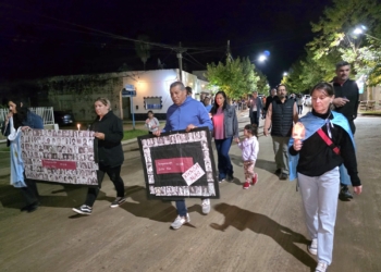 Se realizó en Pueblo Liebig la Vigilia por el dia Nacional de la Memoria, por la Verdad y la Justicia.