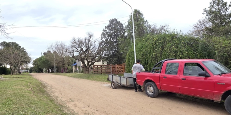 Se amplía el alumbrado público con iluminación LED en Pueblo Liebig